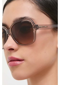 Armani Exchange okulary przeciwsłoneczne damskie kolor beżowy 0AX4029S ze sklepu ANSWEAR.com w kategorii Okulary przeciwsłoneczne damskie - zdjęcie 156219219