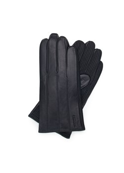 Rękawiczki męskie ze skóry naturalnej czarne ze sklepu WITTCHEN w kategorii Rękawiczki męskie - zdjęcie 156220948