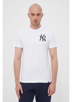47 brand t-shirt bawełniany MLB New York Yankees kolor biały z nadrukiem ze sklepu ANSWEAR.com w kategorii T-shirty męskie - zdjęcie 156230235