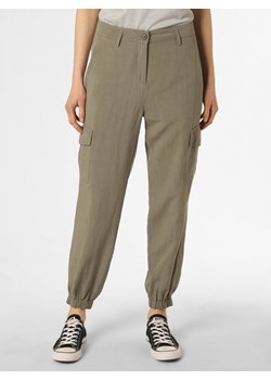 Cambio Spodnie z dodatkiem lnu Kobiety len khaki jednolity ze sklepu vangraaf w kategorii Spodnie damskie - zdjęcie 156235907