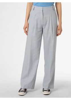 mbyM Spodnie z dodatkiem lnu Kobiety jasnoniebieski jednolity ze sklepu vangraaf w kategorii Spodnie damskie - zdjęcie 156235928