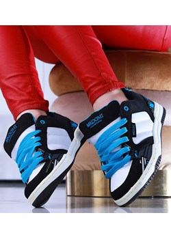 Biało niebieskie damskie buty sportowe /D9-2 13850 S109/ ze sklepu Pantofelek24.pl w kategorii Buty sportowe damskie - zdjęcie 156235949