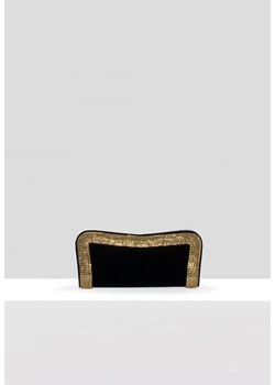 Welurowa kopertówka z biżuteryjnym złotym zdobieniem ze sklepu Molton w kategorii Kopertówki - zdjęcie 156239958