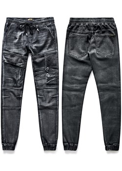 Spodnie jeansowe męskie czarne slim Recea ze sklepu Recea.pl w kategorii Spodnie męskie - zdjęcie 156253896