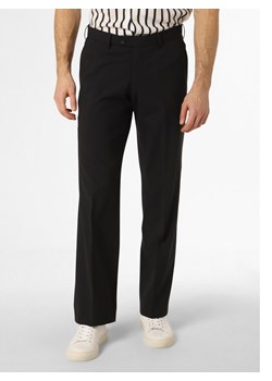 Finshley & Harding London Męskie spodnie od garnituru modułowego Mężczyźni Slim Fit granatowy jednolity ze sklepu vangraaf w kategorii Spodnie męskie - zdjęcie 156254516