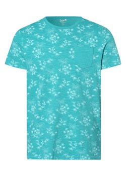 DENIM by Nils Sundström T-shirt męski Mężczyźni Bawełna cyjan wzorzysty ze sklepu vangraaf w kategorii T-shirty męskie - zdjęcie 156258495
