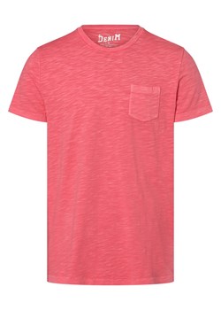 DENIM by Nils Sundström T-shirt męski Mężczyźni Bawełna koralowy wypukły wzór tkaniny ze sklepu vangraaf w kategorii T-shirty męskie - zdjęcie 156258506