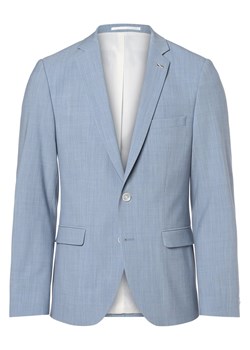 Finshley & Harding London Męska marynarka od garnituru modułowego Mężczyźni Slim Fit Sztuczne włókno jasnoniebieski marmurkowy ze sklepu vangraaf w kategorii Marynarki męskie - zdjęcie 156258629