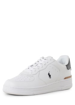 Polo Ralph Lauren Tenisówki z dodatkiem skóry Mężczyźni skóra biały jednolity ze sklepu vangraaf w kategorii Buty sportowe męskie - zdjęcie 156259048