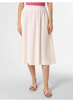 Franco Callegari Spódnica damska z dodatkiem lnu Kobiety len biały jednolity ze sklepu vangraaf w kategorii Spódnice - zdjęcie 156259057