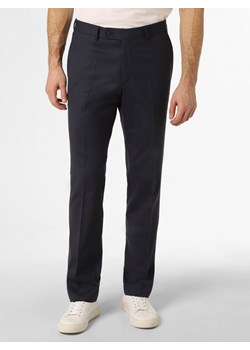 Daniel Hechter Męskie spodnie od garnituru modułowego Mężczyźni Regular Fit Sztuczne włókno granatowy jednolity ze sklepu vangraaf w kategorii Spodnie męskie - zdjęcie 156259237