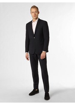 Finshley & Harding Męski garnitur Mężczyźni Modern Fit granatowy jednolity ze sklepu vangraaf w kategorii Garnitury męskie - zdjęcie 156259319
