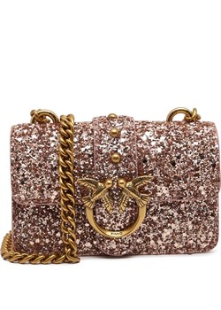 Pinko Skórzana torebka na ramię LOVE ONE MICRO C GRAINY GLITTE ze sklepu Gomez Fashion Store w kategorii Kopertówki - zdjęcie 156308638
