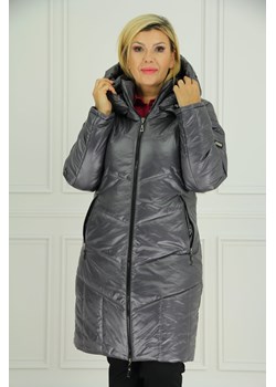 Rewelacyjna kurtka damska casual popielata - 44 ze sklepu femimoda.pl w kategorii Płaszcze damskie - zdjęcie 156688387