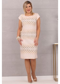 Sukienka elegancka wizytowa złota - 44 ze sklepu femimoda.pl w kategorii Sukienki - zdjęcie 156689859