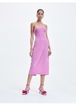 Reserved - Sukienka midi z gorsetem - Różowy ze sklepu Reserved w kategorii Sukienki - zdjęcie 156700926