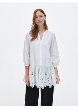 Reserved - Bawełniana bluzka - biały ze sklepu Reserved w kategorii Bluzki damskie - zdjęcie 156701738