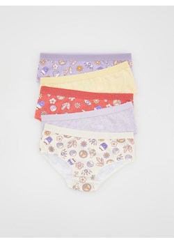 Reserved - Bawełniane majtki hipster 5 pack - fioletowy ze sklepu Reserved w kategorii Majtki dziecięce - zdjęcie 156709715