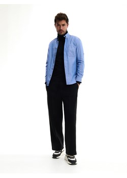 Reserved - Gładka koszula regular - Niebieski ze sklepu Reserved w kategorii Koszule męskie - zdjęcie 156709739