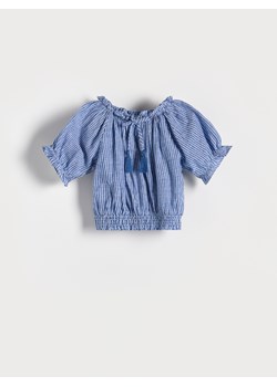 Reserved - Bluzka w paski - Turkusowy ze sklepu Reserved w kategorii Bluzki dziewczęce - zdjęcie 156710666