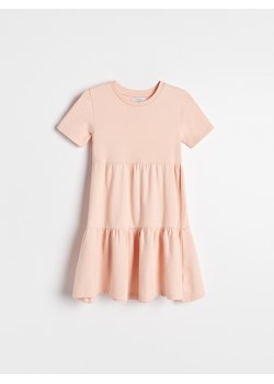 Reserved - Bawełniana sukienka - Pomarańczowy ze sklepu Reserved w kategorii Sukienki dziewczęce - zdjęcie 156714066