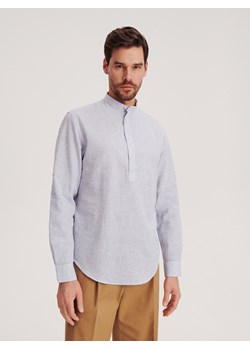Reserved - Lniana koszula regular fit - Niebieski ze sklepu Reserved w kategorii Koszule męskie - zdjęcie 156715878