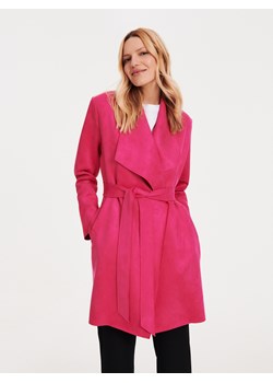 Reserved - Płaszcz z wiązaniem - Różowy ze sklepu Reserved w kategorii Płaszcze damskie - zdjęcie 156717167