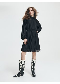 Reserved - Plisowana sukienka mini - Czarny ze sklepu Reserved w kategorii Sukienki - zdjęcie 156723166