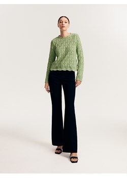 Reserved - Ażurowa bluzka - jasnozielony ze sklepu Reserved w kategorii Swetry damskie - zdjęcie 156726859