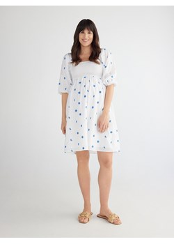 Reserved - Bawełniana sukienka z haftem - Biały ze sklepu Reserved w kategorii Sukienki ciążowe - zdjęcie 156727198