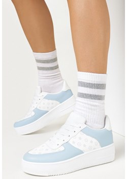 Niebiesko-Białe Sneakersy Dianenope ze sklepu born2be.pl w kategorii Buty sportowe damskie - zdjęcie 156740269