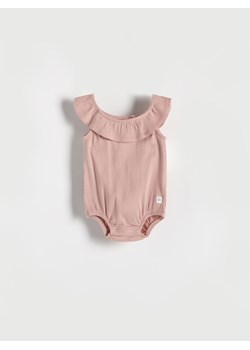 Reserved - Body z falbaną - różowy ze sklepu Reserved w kategorii Body niemowlęce - zdjęcie 156827089