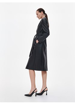 Reserved - Płaszcz z imitacji skóry - czarny ze sklepu Reserved w kategorii Płaszcze damskie - zdjęcie 156834519