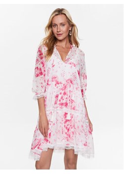 Ermanno Firenze Sukienka koktajlowa D42EQ065CSEC8 Różowy Regular Fit ze sklepu MODIVO w kategorii Sukienki - zdjęcie 156836056