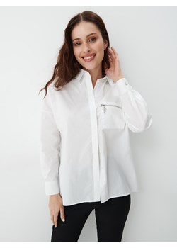 Mohito - Biała koszula z bawełny - Biały ze sklepu Mohito w kategorii Koszule damskie - zdjęcie 156846965