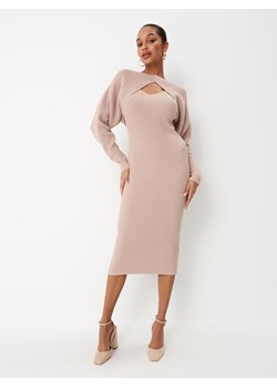 Mohito - Dzianinowa sukienka midi ze swetrem - beżowy ze sklepu Mohito w kategorii Sukienki - zdjęcie 156851098