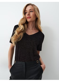 Mohito - Błyszcząca bluzka - Czarny ze sklepu Mohito w kategorii Bluzki damskie - zdjęcie 156854595
