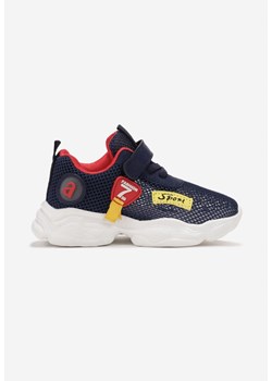 Granatowe Buty Sportowe na Płaskiej Podeszwie z Rzepem i Sznurowaniem Vanirega ze sklepu born2be.pl w kategorii Buty sportowe dziecięce - zdjęcie 156854848
