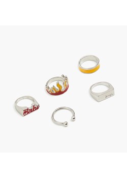 Cropp - 5 pack pierścionków - Srebrny ze sklepu Cropp w kategorii Pierścionki - zdjęcie 156855309