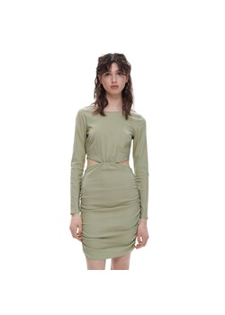 Cropp - Gładka sukienka z wycięciami - zielony ze sklepu Cropp w kategorii Sukienki - zdjęcie 156855809