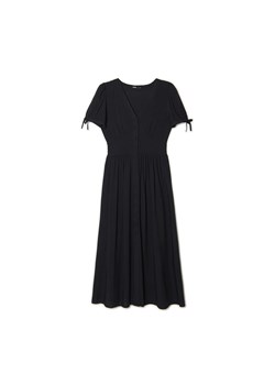 Cropp - Czarna gładka sukienka - czarny ze sklepu Cropp w kategorii Sukienki - zdjęcie 156855825