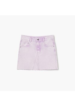 Cropp - Liliowa spódnica jeansowa - fioletowy ze sklepu Cropp w kategorii Spódnice - zdjęcie 156855845