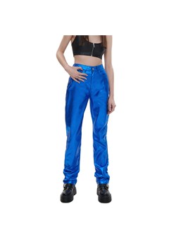 Cropp - Jeansy straight z metalicznym połyskiem - niebieski ze sklepu Cropp w kategorii Jeansy damskie - zdjęcie 156855889