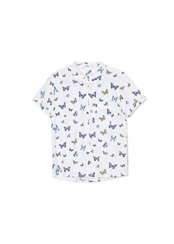 Cropp - Biała koszula w motyle - biały ze sklepu Cropp w kategorii Koszule damskie - zdjęcie 156855986