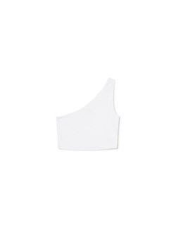 Cropp - Biały top na jedno ramię - biały ze sklepu Cropp w kategorii Bluzki damskie - zdjęcie 156856229
