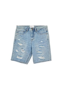 Cropp - Jeansowe szorty z postrzępieniami - niebieski ze sklepu Cropp w kategorii Spodenki męskie - zdjęcie 156856315