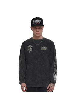 Cropp - Koszulka longsleeve z nadrukami - czarny ze sklepu Cropp w kategorii T-shirty męskie - zdjęcie 156856636