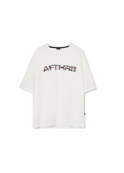 Cropp - Kremowy t-shirt z nadrukiem - kremowy ze sklepu Cropp w kategorii T-shirty męskie - zdjęcie 156857129