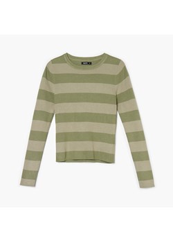 Cropp - Sweter w pasy - Zielony ze sklepu Cropp w kategorii Swetry damskie - zdjęcie 156857148