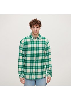 Flanelowa koszula w kratę zielona - Khaki ze sklepu House w kategorii Koszule męskie - zdjęcie 156857416